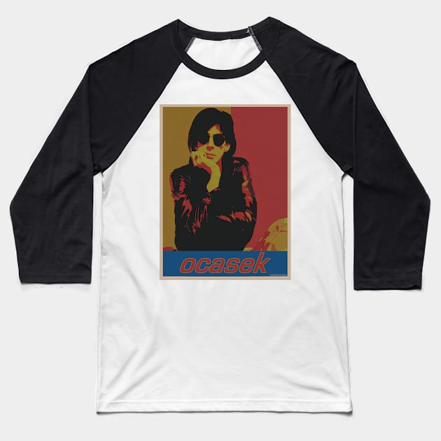 ocasek Baseball T-Shirt by NiGHTTHOUGHTS